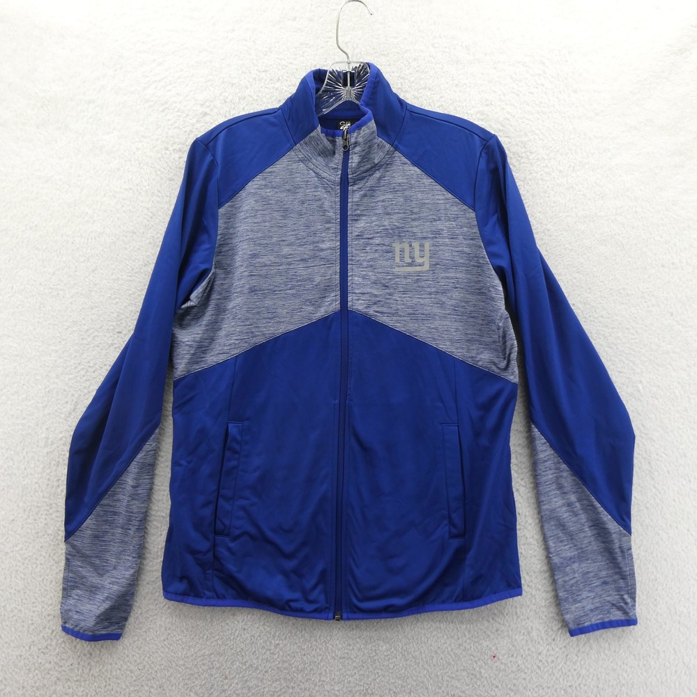 G-III 4Her Jacket Womens Medium New York Giants Blue‎ Full Zip Heathered Vintage